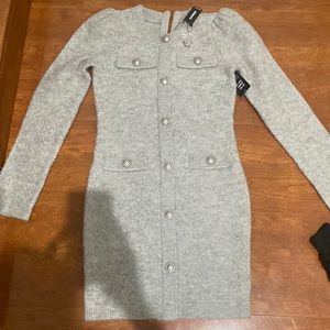 Sweater dress gray and sparkle